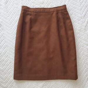 Vintage Chocolate Brown Wool Mini Skirt